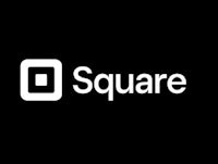 the square logo on a black background