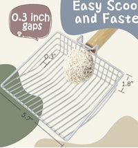 an easy scoop basket with a spoon and a measuring tape